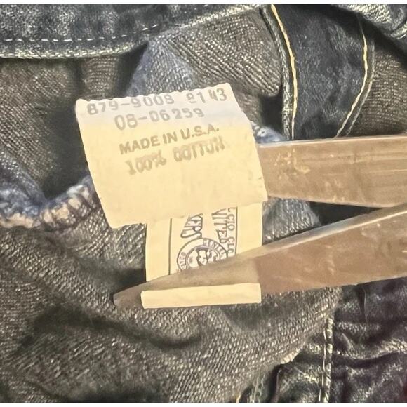 Vintage OshKosh B'Gosh Vestbak Overalls Denim Blue Boy Girl Unisex Made USA 2T - Picture 11 of 12